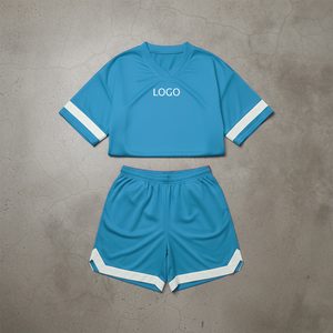 Ensemble court personnalisé avec bandeau pour femme, ensemble deux pièces décontracté et respirant, ensemble de shorts de sport pour le vélo, ensemble de shorts de jogging pour femme - Product Image 4