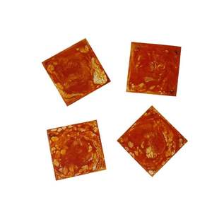 Orange Resin <b>Square</b> Luxury Eco-Friendly Table Coaster - Product Image 5