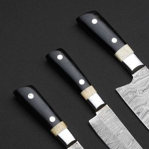 Cuchillo de Chef Profesional de Acero con Alto Contenido de Carbono, Hoja Serrada, Mango de Cuero, Marca OEM para Hogar, Restaurante, Hotel, Catering y Uso Comercial - Product Image 3