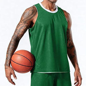 Uniforme de basketball réversible, logo d'équipe personnalisé, plaque nominative, impression par sublimation, broderie, applique 3D, sans manches, 100% - Product Image 5