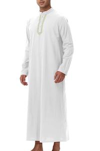 Nouvelles Thobes Élégantes et Respirantes, Broderie Personnalisée, Longueur Ras du Sol, pour Robes Islamiques de Dubaï, Turques et Qatariennes - Product Image 2