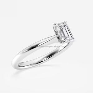Bague vintage en or 14 carats pour femme IGI/GIA certifiée perle de diamant émeraude cultivée en laboratoire ensemble de bijoux fins principaux cadeau de mariage de fiançailles - Product Image 5