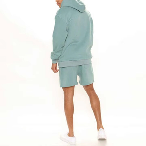 Conjuntos Deportivos de Verano con Sudadera con Cordón y Pantalones Cortos para Correr |   Conjuntos Cortos de Verano Personalizados para Gimnasio, Ligeros, de Algodón y Poliéster - Product Image 6