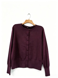 Women 100% Pure Wool Knitted <b>Cardigan</b> <b>Sweater</b> Casual Button Up Long Sleeve for Daily & Office - Product Image 2