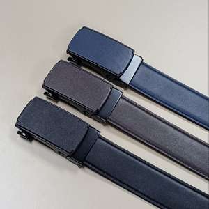 Ceinture en cuir véritable pour hommes, vente en gros, boucle automatique, ceinture décontractée pour affaires, fabriquée au Pakistan - Product Image 5