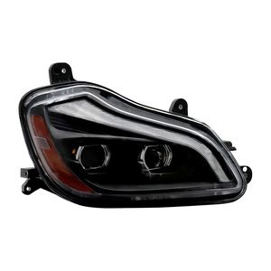 Upgrade <b>LED</b> <b>Headlight</b> Assembly for Kenworth T680 2013-2021 Truck Right/Passenger Side Only Black" - Product Image 1
