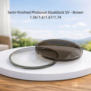 Lentes Ópticas Semiterminadas de Visión Única SFSV 1.6 Esféricas Fotocromáticas con Protección UV420 Sin Recubrimiento (UC) Gris/Marrón - Product Image 2