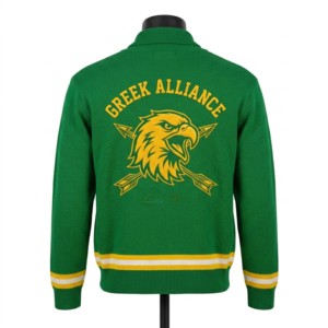 Cárdigan de Invierno Personalizado para Hermandades y Fraternidades, Tejido Acrílico, Cuello en V, Logotipo Griego de la Universidad KSU, Antiarrugas - Product Image 2
