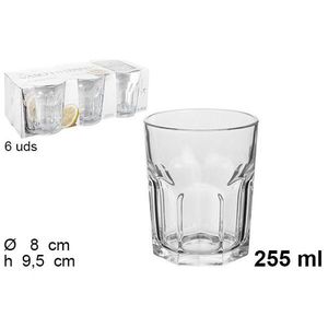 Bicchiere in Vetro Hispania 255 Ml, Diametro 8 Cm, Altezza 9,5 Cm, per Bevande Fredde e Uso Festivo - Product Image 1