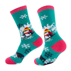 B2B Wholesale Custom Logo Winter Holiday Socks Funny Penguin <b>Pattern</b> Unisex Crew Socks Manufacturer - Product Image 4