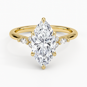 Anillo de Compromiso con Diamante Marquise de Oro de 14k Cultivado en Laboratorio, Certificado IGI, CVD HTHP, Anillo de Diamante Trenzado Creado en Laboratorio - Product Image 3