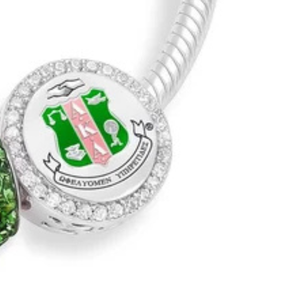   Pulsera Elegante de Cristal Verde con Cuentas, Modelo Skyline Fireball 2026, para Mujer, con Dijes de Hermandad, a la Moda - Product Image 3