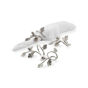 Anneau de serviette de mariage en acier inoxydable, anneau de serviette élégant de luxe en strass, anneau de serviette de qualité supérieure, vente en gros anneau de fleur filaire moderne - Product Image 4