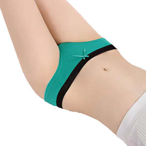 Ensemble de lingerie sexy en dentelle pour femme, soutien-gorge sans armatures et culotte sans couture, broderie, lingerie intime, 100% coton, antibactérien, ODM - Product Image 5