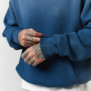 Sweat à capuche de luxe 600 500gsm Qualité supérieure Sweat à capuche lourd pour hommes 100% coton Sweat à capuche court haut de gamme Fabricant - Product Image 5