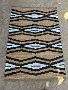 Tapis tissé à la main en chanvre naturel Savanna Luxe – Motif zèbre / tribal, lavable, taille personnalisée, motif géométrique - Product Image 3