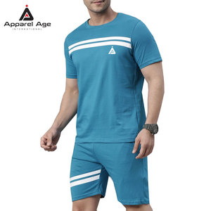 Best Selling Custom Logo Design Cotton Men T-Shirt & Shorts <b>Sets</b> Breathable Two Piece Men Shorts <b>Set</b> With Side Pockets - Product Image 1