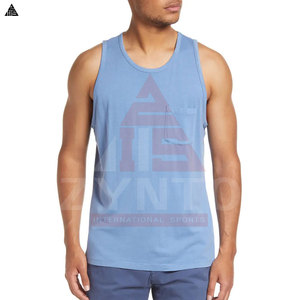 Débardeurs de musculation et de fitness pour hommes en coton avec logo personnalisé, débardeurs de course à pied pour hommes - Product Image 4
