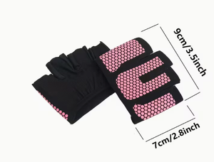 Breathable <b>Half</b> Finger Gym Gloves Pink Mesh Non <b>Slip</b> Weight Lifting Training Gloves Unisex Fitness Equipment - Product Image 1