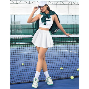 Jupe de tennis plissée pour femme, contrôle du ventre, séchage rapide, jupes et shorts de yoga respirants, jupes de golf, vêtements de sport pour femme – Vente en gros - Product Image 3