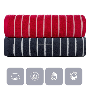 ผ้าขนหนูคาบาน่าลายทาง พรีเมียม นุ่ม แห้งเร็ว น้ำหนักเบา สำหรับชายหาด สหราชอาณาจักร สหรัฐอเมริกา - Product Image 3