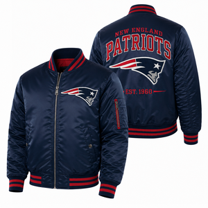 Chaqueta Bomber de Marca Privada con Bordado de Diseño del Equipo, Tela Brillante Delantera y Trasera, Cierre de Cremallera, Uniforme para Exteriores, Catálogo HD - Product Image 3