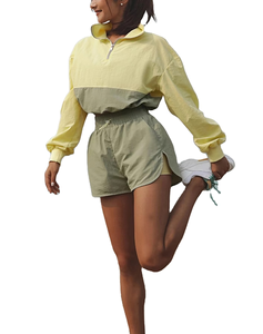 Hot Selling Jogger Windbreaker Suit 2 Piece Nylon <b>Jacket</b> Shorts Set Women Sweatsuit <b>Workout</b> Men Track Suits - Product Image 3