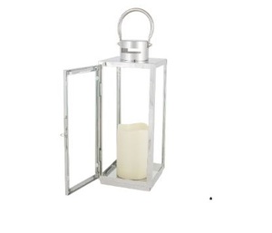 Customized Size Unique Selling Metal & Glass <b>Lantern</b> in Shiny <b>Silver</b> Finish Metal Candle <b>Lantern</b> for Outdoor Home Decor Handmade - Product Image 5