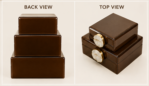 Luxury Dark Brown Color Mirror <b>Glass</b> Decorative Storage Box Key <b>Knob</b> Premium Jewelry Vanity Organizer Boxes Home Decor Lacquer - Product Image 6