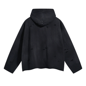 Cotton Mens Streetwear Hoodie Heavyweight Winter Custom Pattern Puff Print <b>Rhinestone</b> <b>Top</b> Quality Spot Goods Manufacturer Winter - Product Image 4