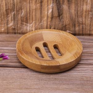 Curio Craft Round <b>Bamboo</b> <b>Soap</b> <b>Dish</b> Modern Minimalist Design Anti-Slip Easy to Clean Bathroom Accessory - Product Image 3