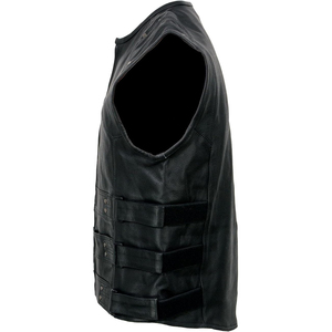 Chaleco de Cuero Genuino Samroz Sports para Hombre, Cuello en V, Cierre de Cremallera, Transpirable, Ajuste Personalizado, Ropa Exterior Informal - Product Image 4