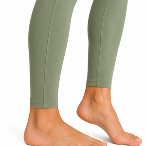 Women's Olive Green 2 Piece Yoga Set High Waist <b>Seamless</b> <b>Leggings</b> Crop Top Spaghetti Strap Solid Color Activewear - Product Image 6