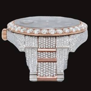 Reloj Mecánico de Lujo para Mujer con Esfera Marrón VVS y Moissanita, Reloj de Pulsera Personalizado con Cristales, Movimiento de Cuarzo Cuadrado Antiguo, Venta al Por Mayor - Product Image 6