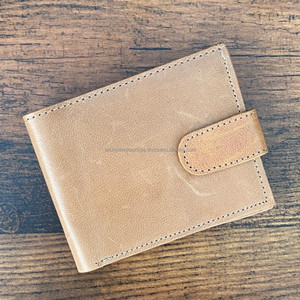 กระเป๋าสตางค์หนังแท้สำหรับผู้ชายแบบ100% กระเป๋าสตางค์บัตรเครดิตหนังแท้แบบวินเทจงานแฮนด์เมดสไตล์วินเทจ - Product Image 3