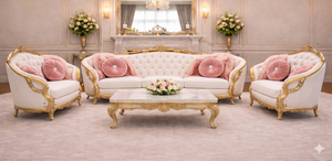 Bespoke Maharaja Style Luxury Mansion 5 Seater <b>Sofa</b> Set Classic <b>Gold</b> Finish Living Room Set Luxury Wooden Carved <b>Sofa</b> Designs UK - Product Image 6