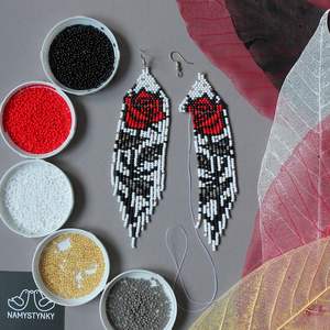 Modernos Pendientes de Cuentas de Vidrio y Resina con Diseño Turquesa y Flecos en Cascada, Joyería Única, Regalo de MS Handicraft - Product Image 1