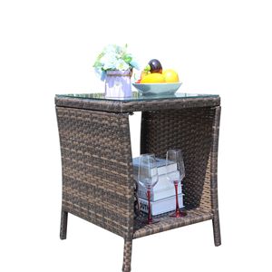 Tavolino da Caffè in Vetro Temperato Trasparente per Arredamento Esterno, Set Singolo - Product Image 4