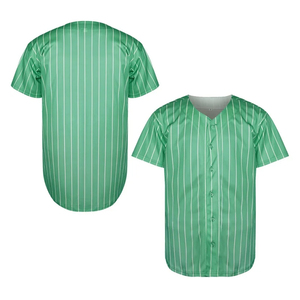 Uniformes de Béisbol Personalizados al por Mayor, Camisetas de Béisbol Transpirables de Poliéster con Botones y Manga Corta - Product Image 4