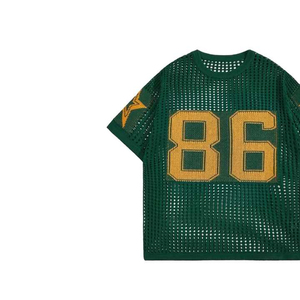 Camiseta de Fútbol de Malla de Poliéster para Hombre, Tallas Grandes, con Logotipo Personalizado OEM ODM, Manga Corta, Transpirable, de Secado Rápido, Colores Personalizados, Tie-Dye - Product Image 3