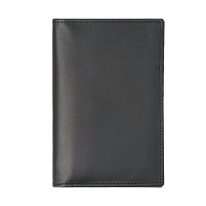 Portefeuille de voyage compact en cuir véritable noir lisse de qualité supérieure, multi-poches, pour passeport, documents, cartes, argent liquide et carte d'identité - Product Image 1