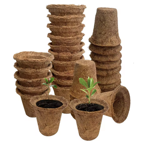Pot en fibre de coco écologique - Contenant de culture biodégradable pour semis de plantes de jardin - Product Image 1