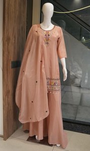 Conjunto de Salwar Kameez de Algodón Premium para Mujer, Ligero, de Secado Rápido y Sin Arrugas, Top y Pantalones Palazzo, Ropa Étnica - Product Image 4