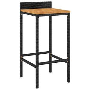 Ensemble de 2 tabourets de bar noirs pour usage extérieur - Product Image 3