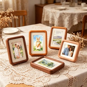 Marco de Fotos de Madera Ligero, Ecológico, Hecho a Mano, con Colores Personalizados en Relieve, Decoración para el Hogar - Product Image 3