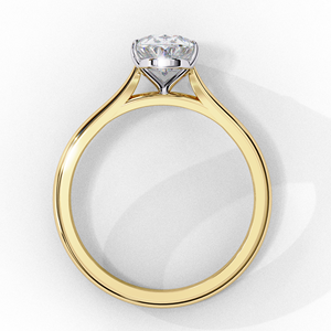 10K Yellow Gold 1.25ct Oval Cut Lab Grown Diamond Solitaire Engagement <b>Ring</b>, E Color VVS, IGI Certified <b>Fine</b> Jewelry - Product Image 2