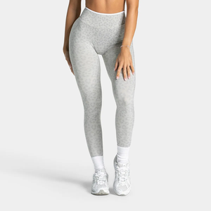 Leggings de yoga taille haute pour femmes, imprimé léopard, longueur intégrale, respirants, en spandex et polyester, taille élastique, sans coutures - Product Image 2