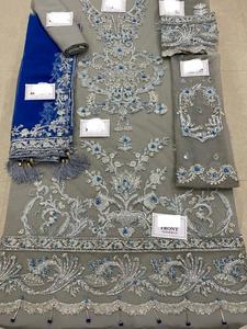 2021 dernier Style brodé pakistanais indien robe de mariée Collection fête porter Shalwar Kameez vente chaude soie rayonne - Product Image 6