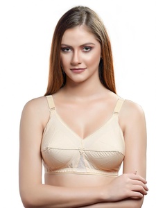 Sujetador sin aros de algodón puro, sin relleno, transpirable, cómodo para el día a día, lencería informal para mujer, venta al por mayor, con tirantes ajustables. - Product Image 1