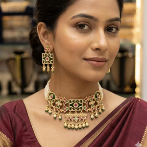 Wholesale High Quality New Vintage Copper Gold Plated <b>Crystal</b> Bridal Jewelry <b>Set</b> Long Mala Necklace Earrings Maang Wedding Party - Product Image 1